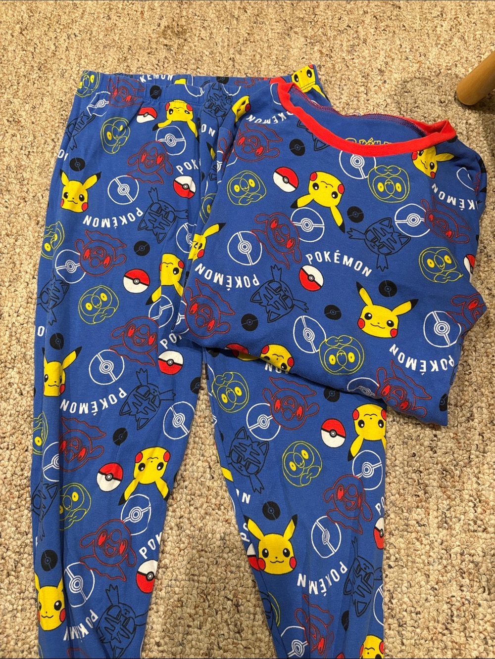 Kids' Blue Pikachu Pajama Set
